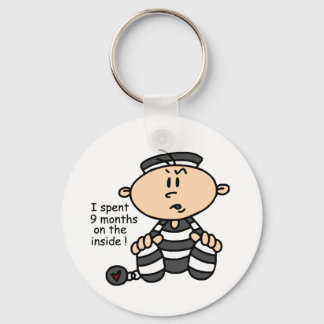 9 Months On The Inside Baby Prisoner Keychain