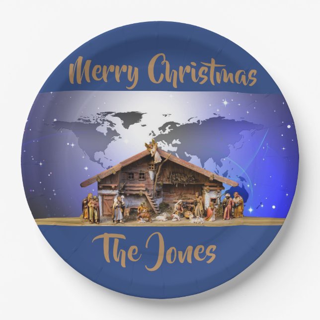 9" Nativity Paper Plates (Front)