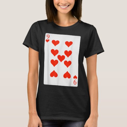 9 Nine Of Hearts Playing Cards Shirt Easy Hallowee