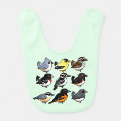 9 Northeast USA Backyard Birds Baby Bib