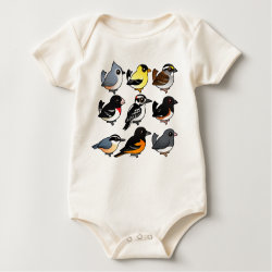 9 Northeast USA Backyard Birds Infant Organic Creeper