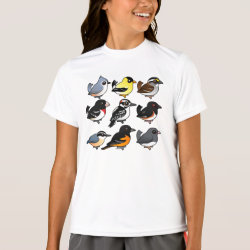 9 Northeast USA Backyard Birds Women's Basic Long Sleeve T-Shirt