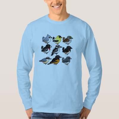 9 Northeast USA Backyard Birds T-Shirt