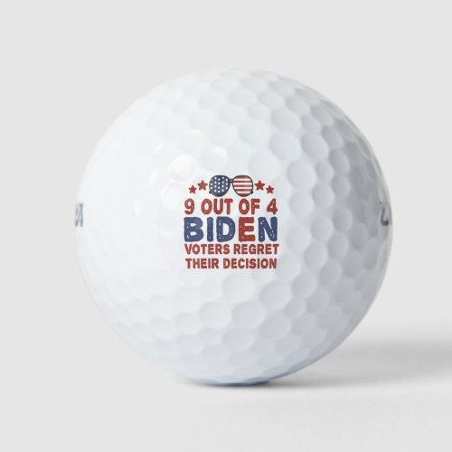 9 Out of 4 Biden Voters Regret Their Decision Gift Golf Balls