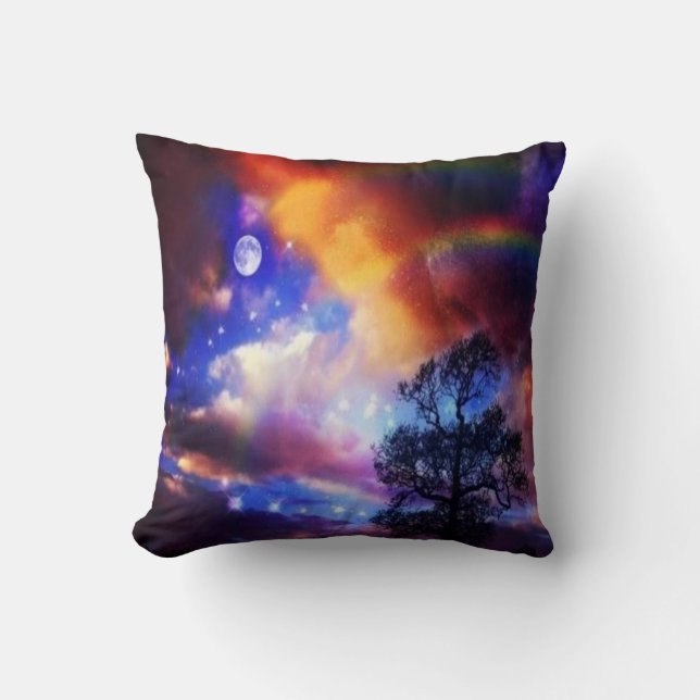 #9-over active sky throw pillow (Front)