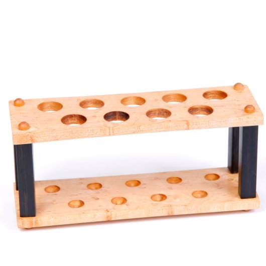 9 Pen Maple & Ebony Hardwood Office Display Stand (Front)