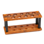 9 Pen Upright Bocote Exotic Hardwood Display Stand (Front)