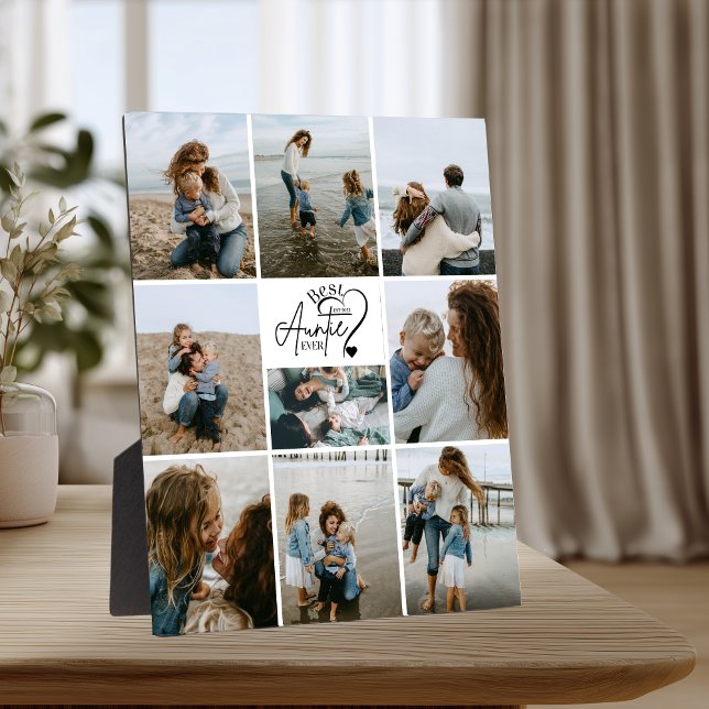 9 Personalized Best Aunt Photo Collage Plaque (Creator Uploaded)