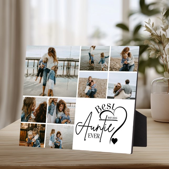9 Personalized Best Aunt Photo Collage Plaque (Creator Uploaded)
