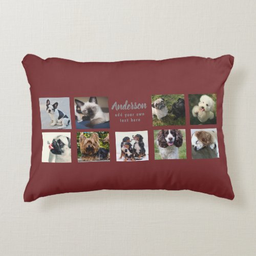 9 PET Photo MEMORIAL Collage Instagram Gift Accent Pillow