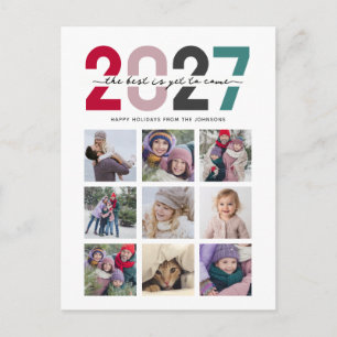 9 Photo 2027 Christmas The Best Is Yet To Come Holiday Postcard