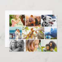 9 Photo Birthday Card Template Collage
