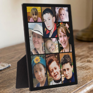 9 photo black display plaque
