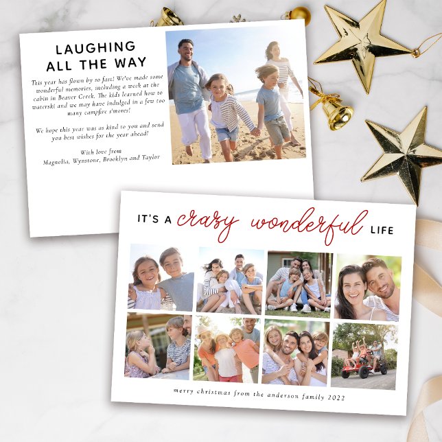 9 Photo Christmas Card | Crazy Wonderful Life (Creator Uploaded)