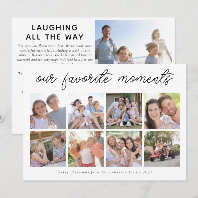 9 Photo Christmas Card | Our Favorite Moments (Front/Back)