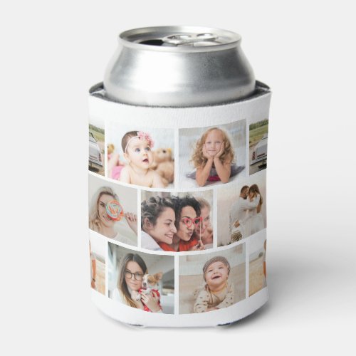 9 Photo Collage Create Your Own Keepsake SoftDrink Can Cooler