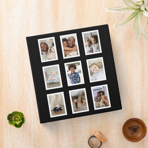 9 Photo Collage Family Personalized 3 Ring Binder