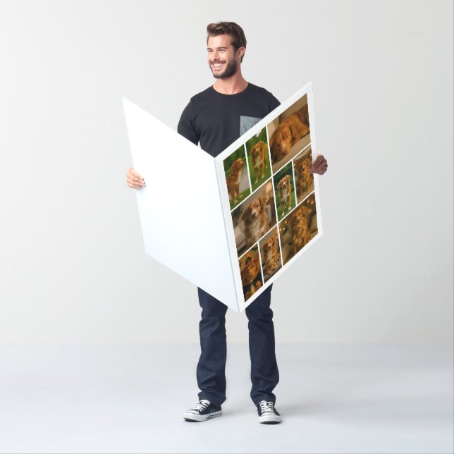 9 Photo Collage Huge Personalized One Of A Kind Card (In Situ)