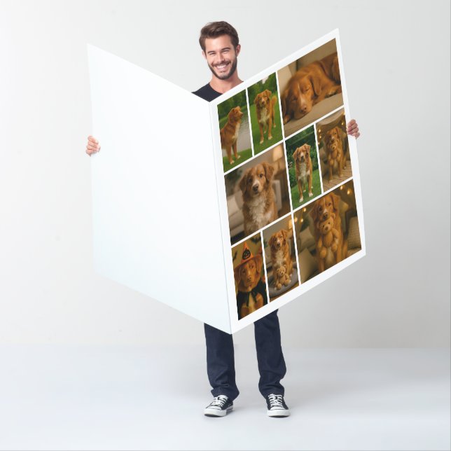 9 Photo Collage Huge Personalized One Of A Kind Card (In Situ)