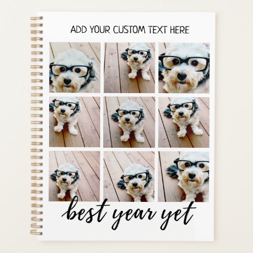 9 Photo Collage Optional Text __ Best Year Yet Planner