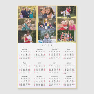 9 Photo Collage Personalized 2026 Family Calendar