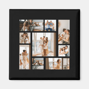9 Photo Collage Template Magnet
