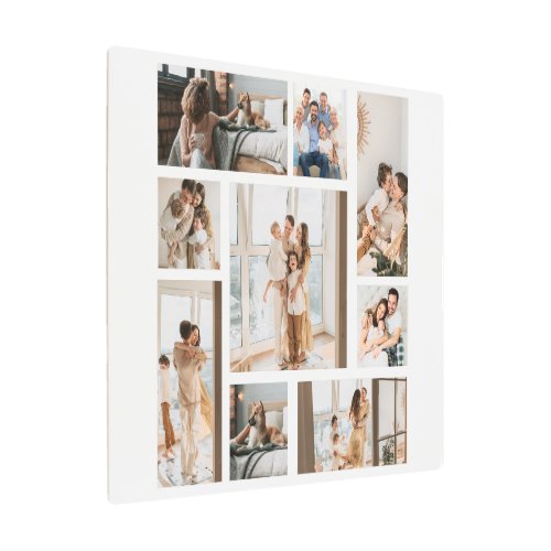 9 Photo Collage Template Personalize Metal Print