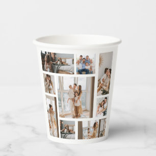 9 Photo Collage Template Personalize Paper Cups