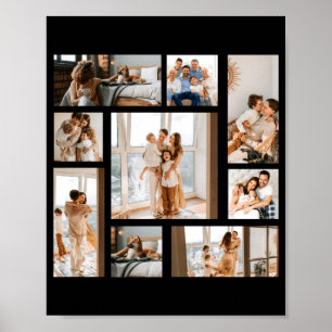9 Photo Collage Template  Poster