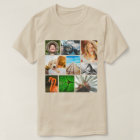 9 Photo Collage Template Rounded T-Shirt