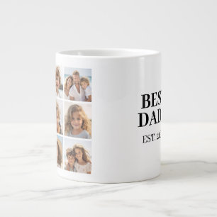 9 Photo Collage with Best Dada and Year Giant Coffee Mug