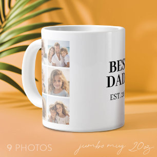 9 Photo Collage with Best Dada and Year Giant Coffee Mug