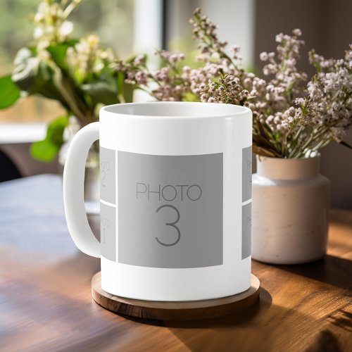 9 Photo Collage with optional background color Coffee Mug