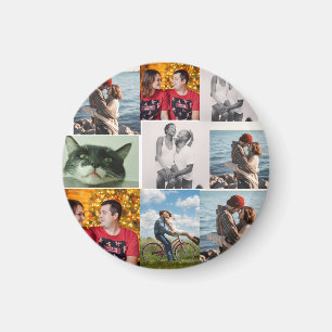 9 Photo Custom Personalized Collage Magnet