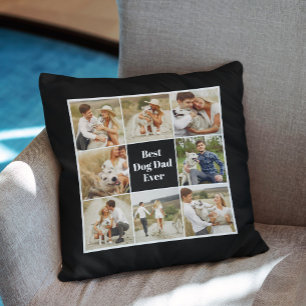 9 Photo Gallery Pet Lover's Personalized Throw Pillow