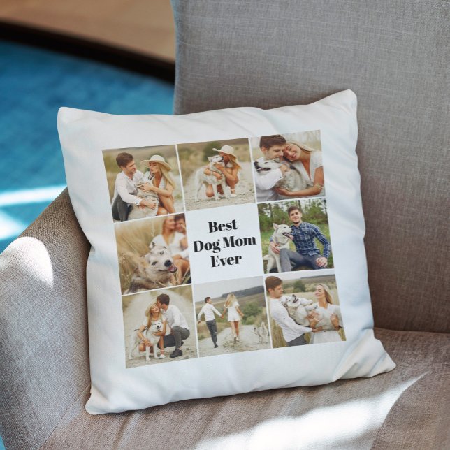 9 Photo Gallery Pet Lover's Personalized  Throw Pillow (Creator Uploaded)