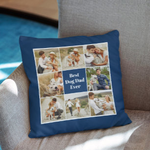 9 Photo Gallery Pet Lover's Personalized Throw Pillow