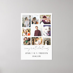 9 Photo Great Gift For Bride & Groom  Canvas Print