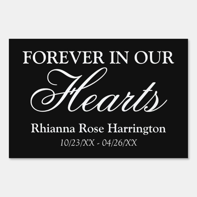 9 Photo Memorial Remembrance Sign (Back)