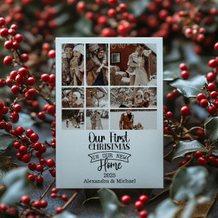 9 Photo Minimalist Christmas First Home Holiday Card