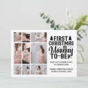 9 Photo Mommy to be Christmas Pregnancy  Holiday Card