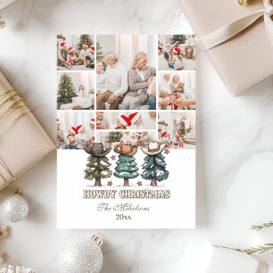 9 photo Western Howdy Christmas Holiday Card