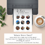 9 Photos Where Were They Wedding Engagement Game Poster at Zazzle