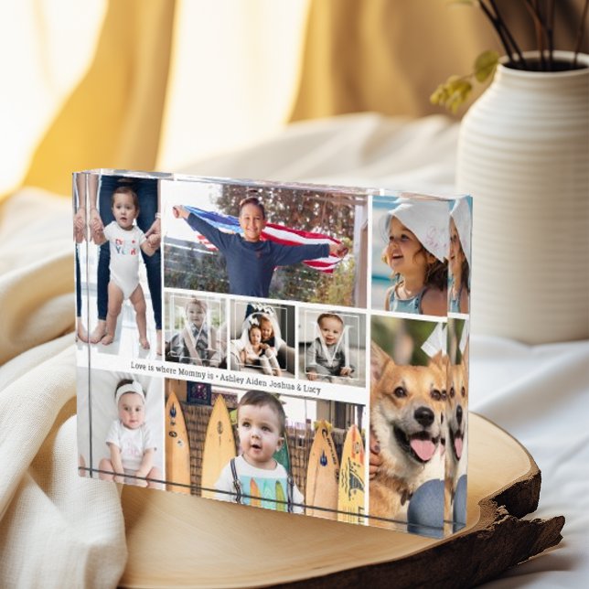9 Pic Collage Love You Mom Child Names  Photo Block (Creator Uploaded)