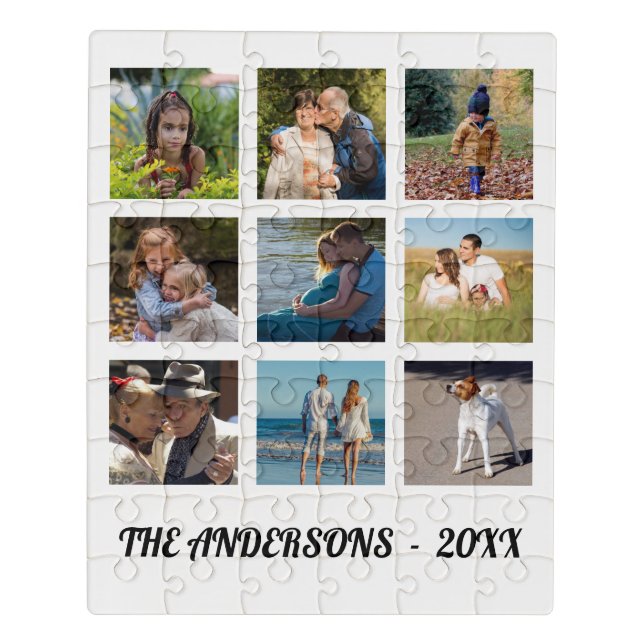 9 Picture Family Photo ✨  Collage Custom  Jigsaw Puzzle (Puzzle Vertical)