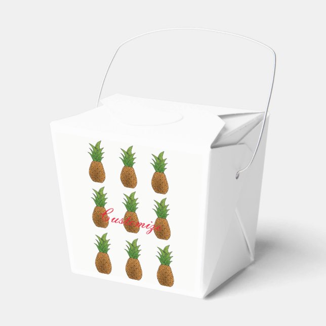 9 pineapples Thunder_Cove Favor Boxes (Front Side)