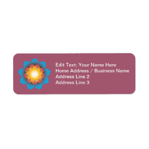 9-Point Lotus Flower Label