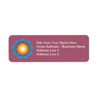 9-Point Lotus Flower Label