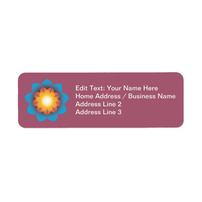 9-Point Lotus Flower Label (Front)