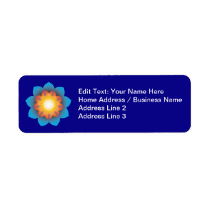 9-Point Lotus Flower Label